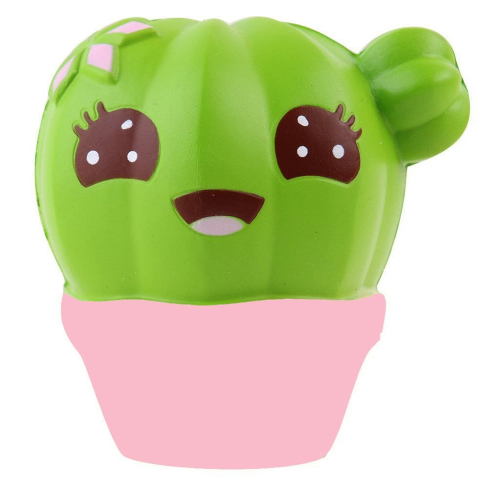 Kawaii Cactus Squishy Stress Toy — Slow Rising PU Fidget 🌵
