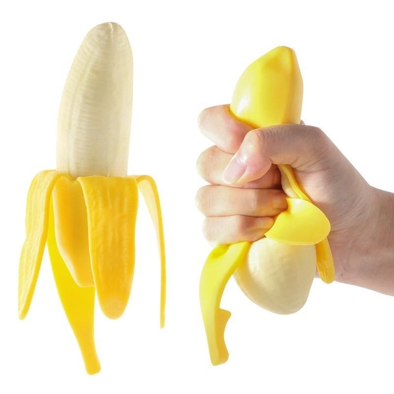 Cute Banana Squishy Stress Toy for Kids — Slow Rising Fidget 🍌