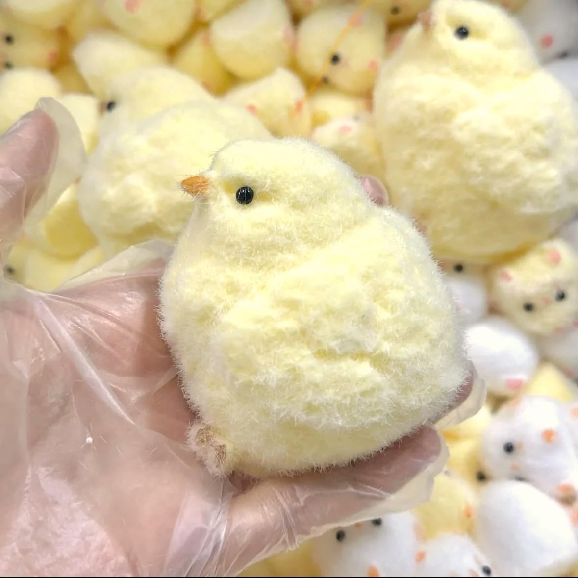 Handmade Squishy Chick Soft Squishy Fidget Toys Silicone Squeeze Toys for Stress Relief ( Chicken ) (1pcs)