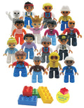 Kids Toys People Figures for Kids - Preschool Toys Building Blocks People Set for Kids - Compatible with Major Brands Building Blocks for Toddlers 1-6 - STEM Building Toys - (16 Toy Figures People)