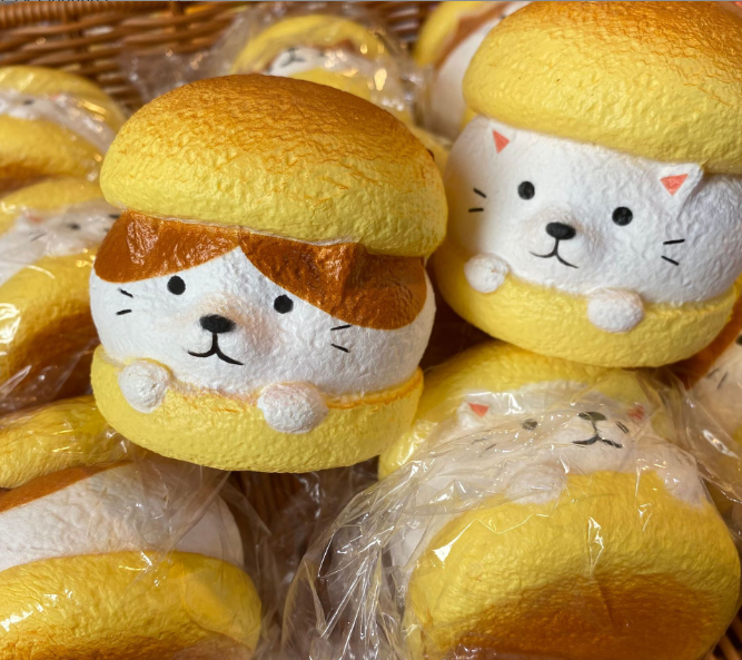 Slow Rising Dog, Cat & Bread Squishy Set — Kawaii Stress Relief Toys 🐾🍞