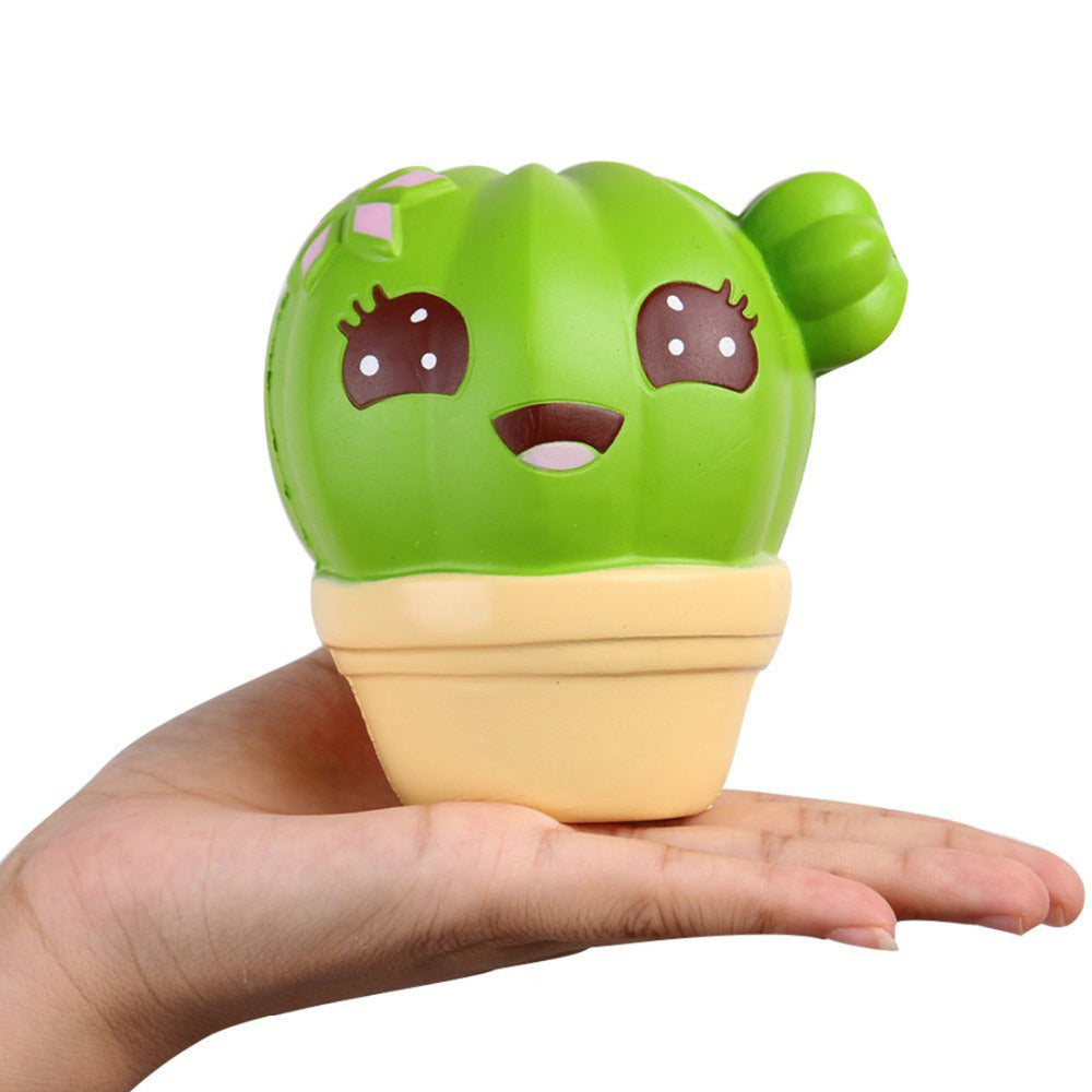 Kawaii Cactus Squishy Stress Toy — Slow Rising PU Fidget 🌵