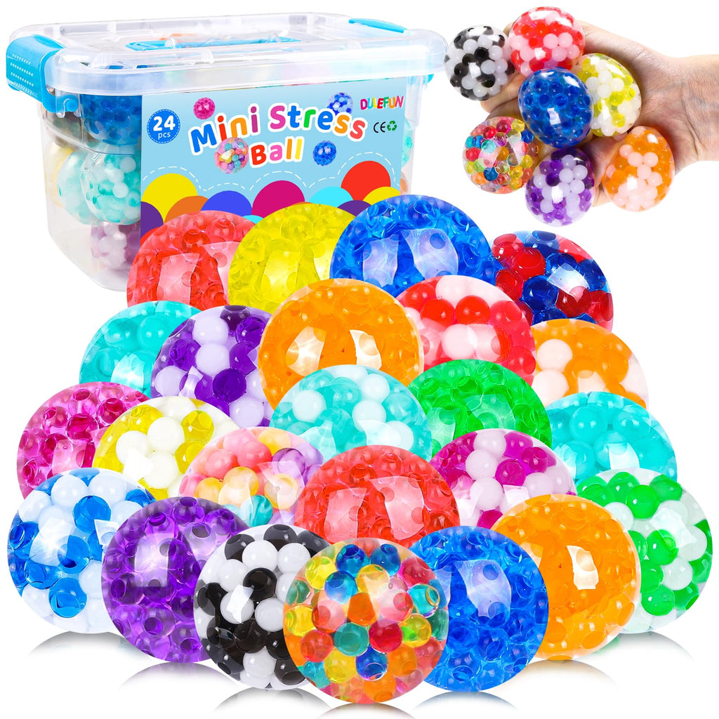 Mini Squishy Stress Ball Set (24 Pack) — Fidget & Party Favors 🌸