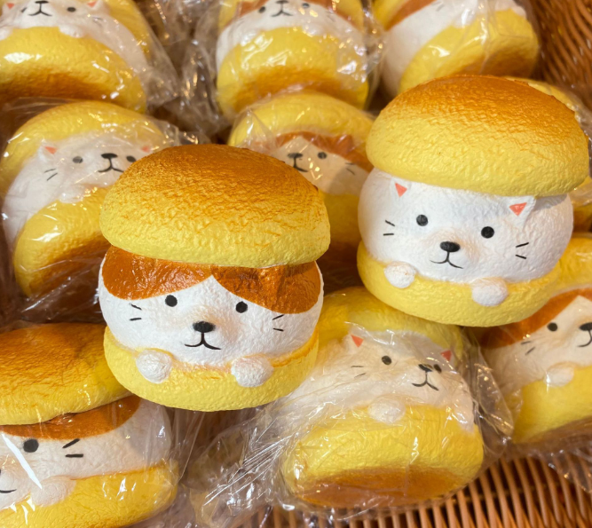 Slow Rising Dog, Cat & Bread Squishy Set — Kawaii Stress Relief Toys 🐾🍞